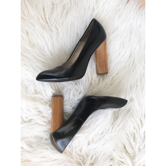 YSL | Black Charlotte Pumps Wooden Heel 35 - Picture 5 of 8